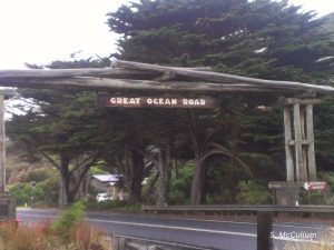 Great Ocean Road East Entrance Gate. A must photo stop on the Great Ocean Road.