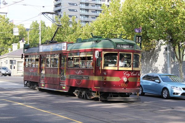 Free Red City Circle Tram, Melbourne.