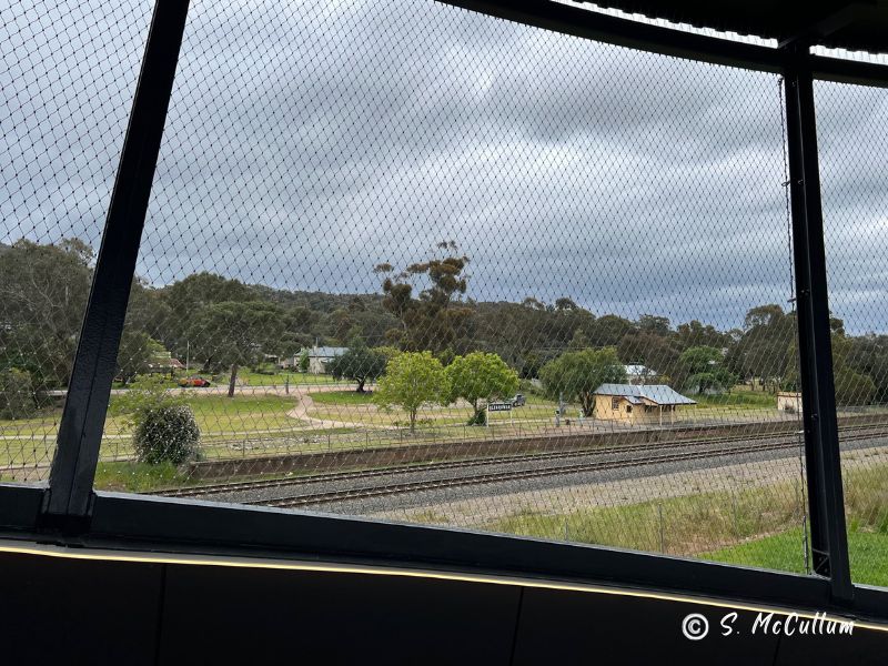 View over the Glenrowan seige site from the Ned Kelly Discovery Hub.