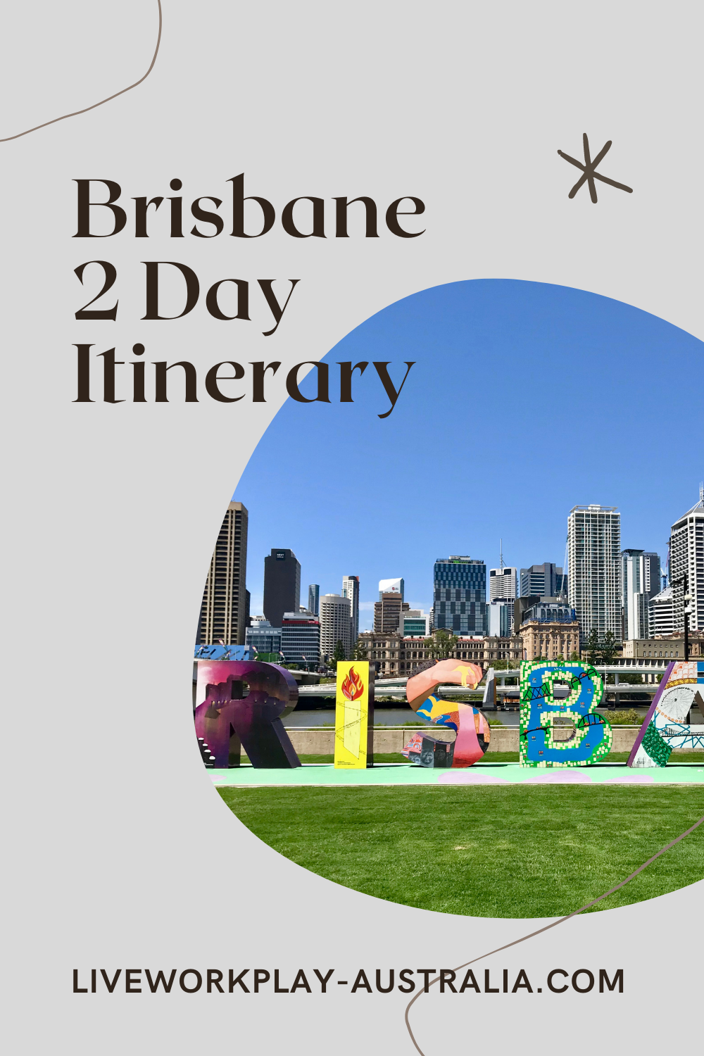 Brisbane Sign In Front Of City During Brisbane 2 Day Itinerary