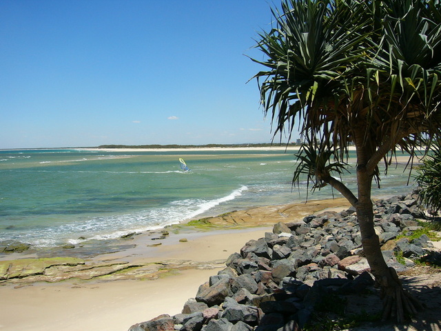 Caloundra Beach White Sand Blue Sky and Clear Water