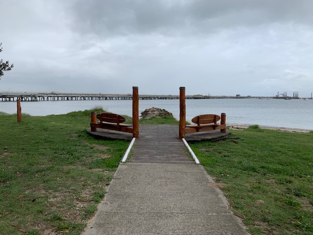 KurnellForeshore Kurnell seating area overlooking Silver Beach Botany Bay.