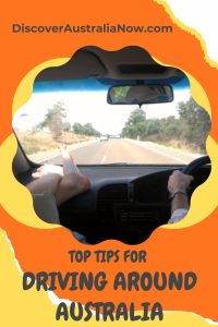 People in car driving around Australia