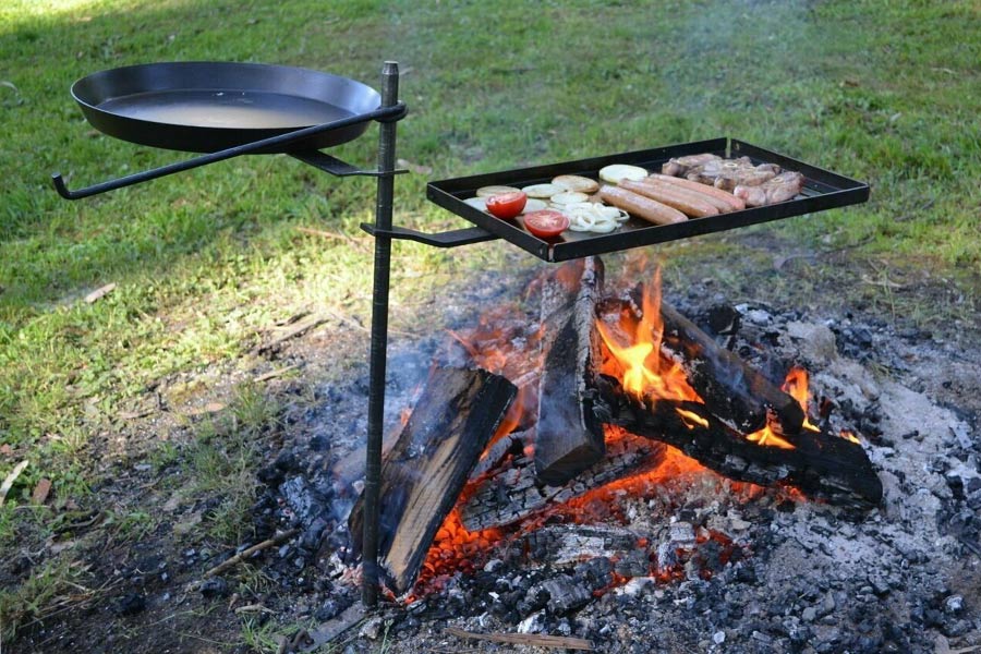 Camping Cookstand over a fire