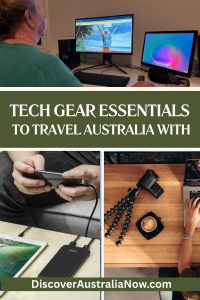 Tech gear - computer, camera gear, powerbank to help travel Australia.