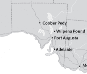 SouthAustraliaMap Showing Major Towns including Adelaide
