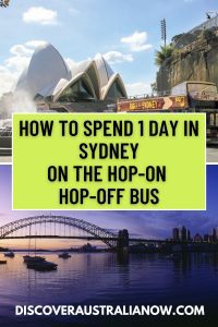 Sydney Opera House and Sydney Harbour Bridge by Hop on Hop Off bus for 1 day in Sydney.