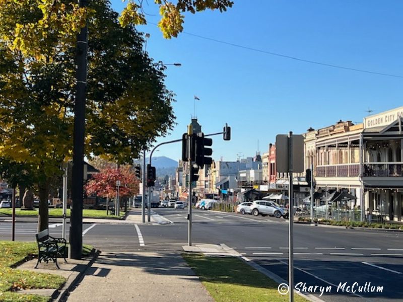 Looking over Ballarat from Sturt Street.