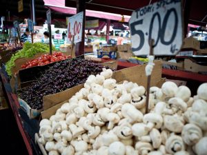 Melbourne Queen Victoria Market has lots of produce from fruit and vegetables, cheese, meat, seafood plus clothes and bric-a-brac.