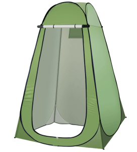 privacy tent for showering and toileting while camping