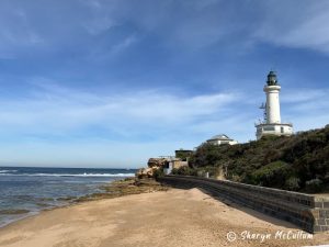 Point Lonsdale Lighthouse from the beach.