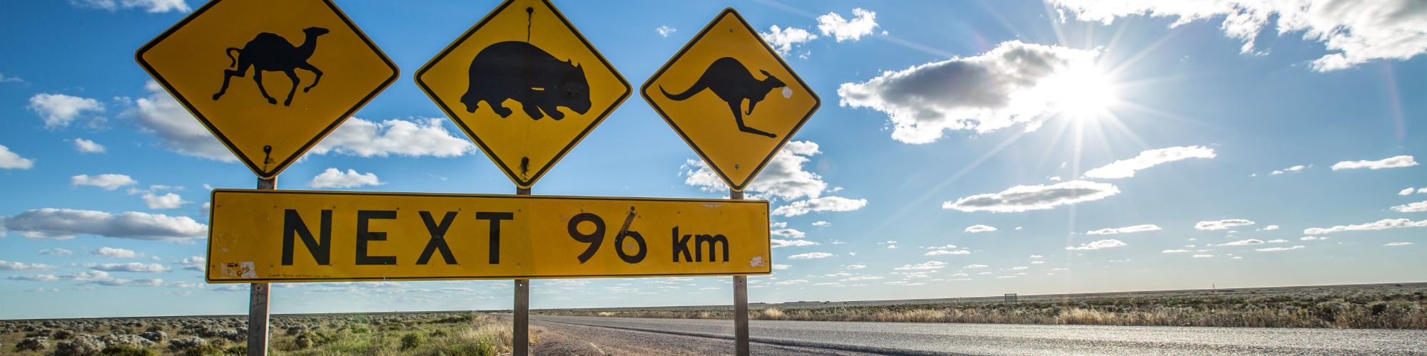 BigLapRoadTripsHeader25 Australia road signs on the big lap of Australia.