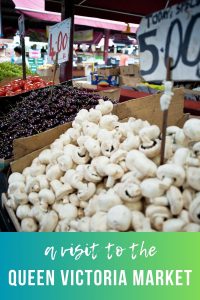 Fruit and vegetables at Queen Victoria Market PIN.