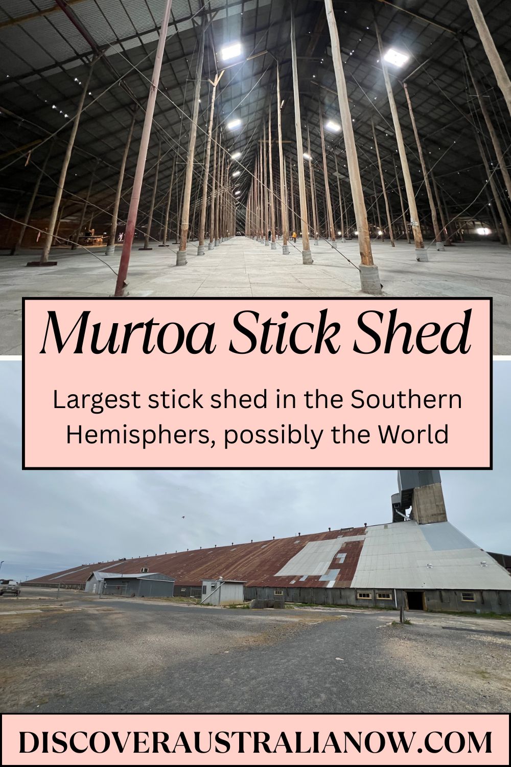Murtoa Stick Shed inside and out on a PIN.