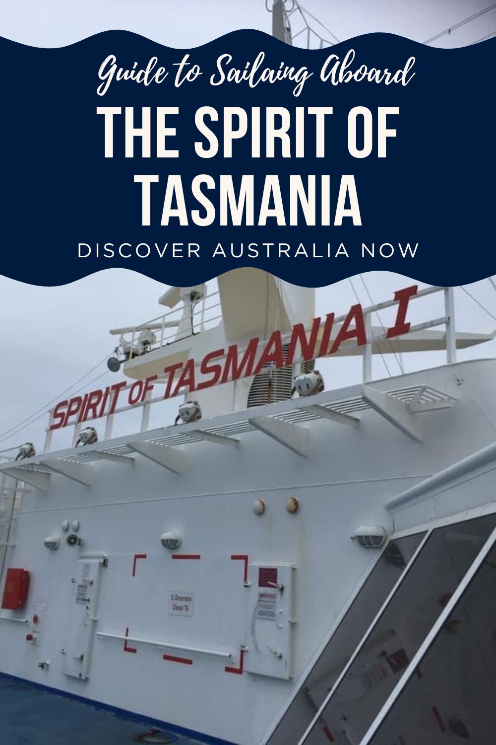 Spirit of Tasmania is a ship sailing between Tasmania and Victoria PIN