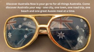 Sunglasses with Australia flag on lenses.