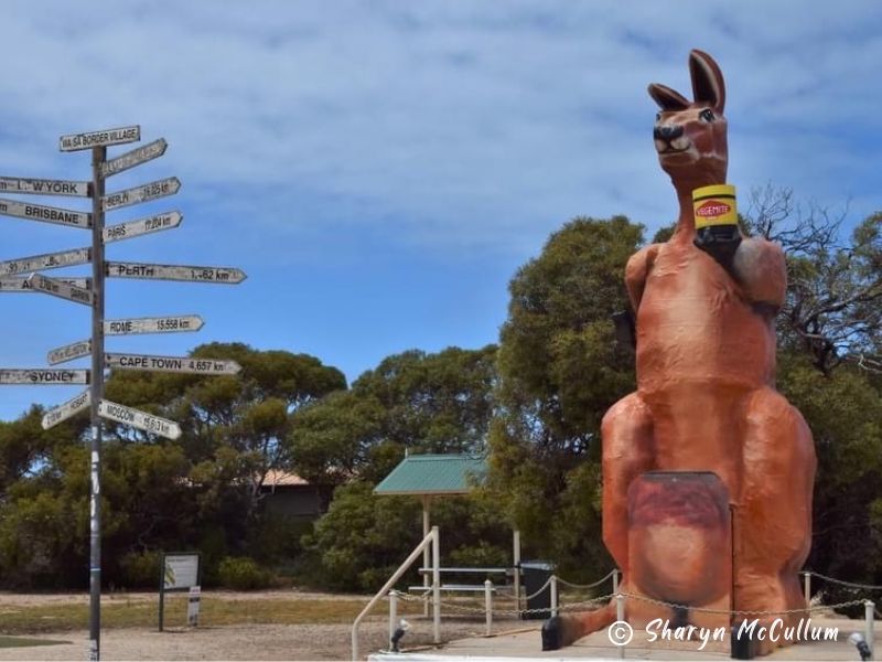 Big Kangaroo at Border Town SA/WA Border.