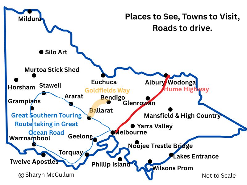 Victoria Map Highlights by Sharyn