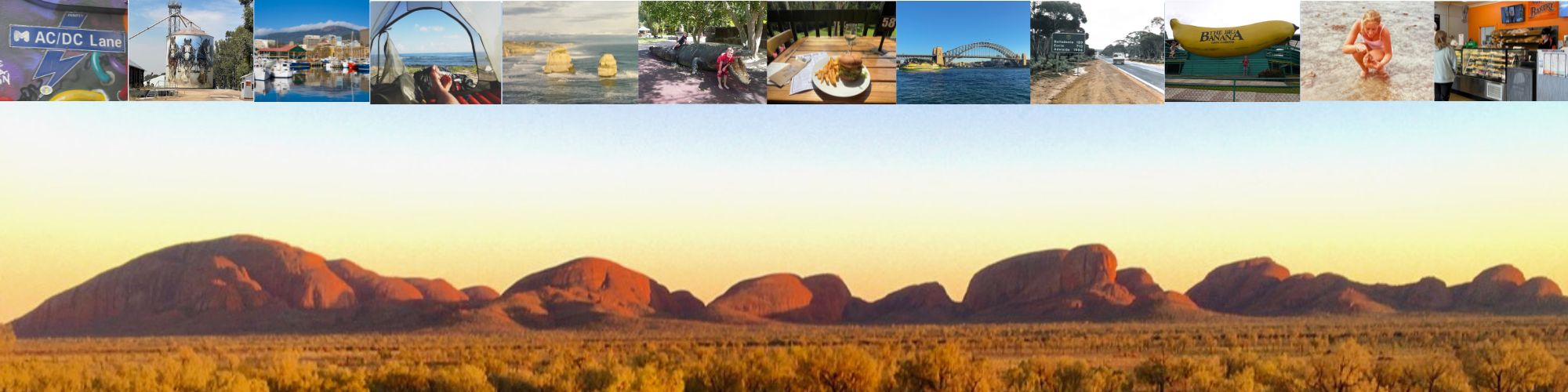 Collage of places I've been in Australia