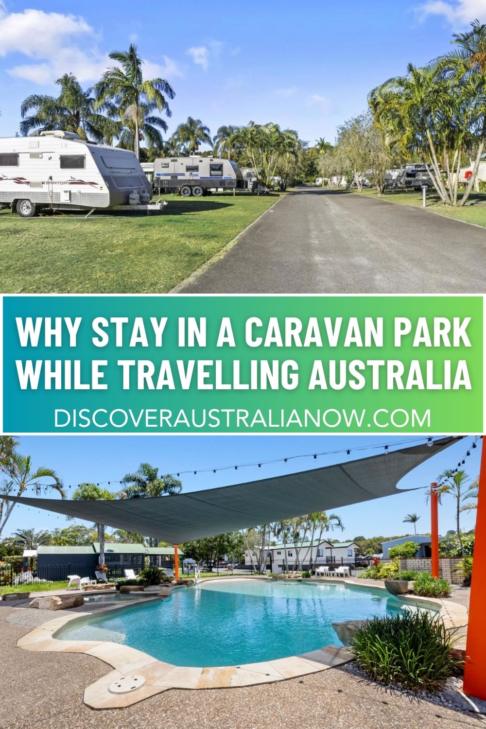 why stay in a caravan park - pools and amenities
