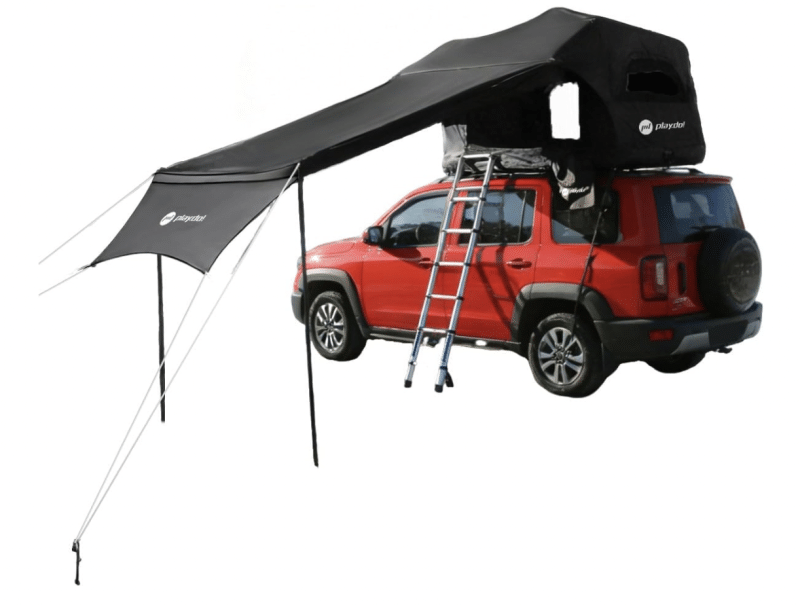 Inflatable roof-top tent